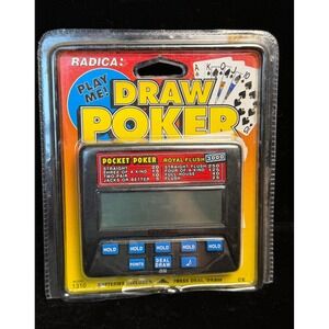 Vintage Radica Draw Poker: Pocket Poker, Handheld Electronic Game, WORKS